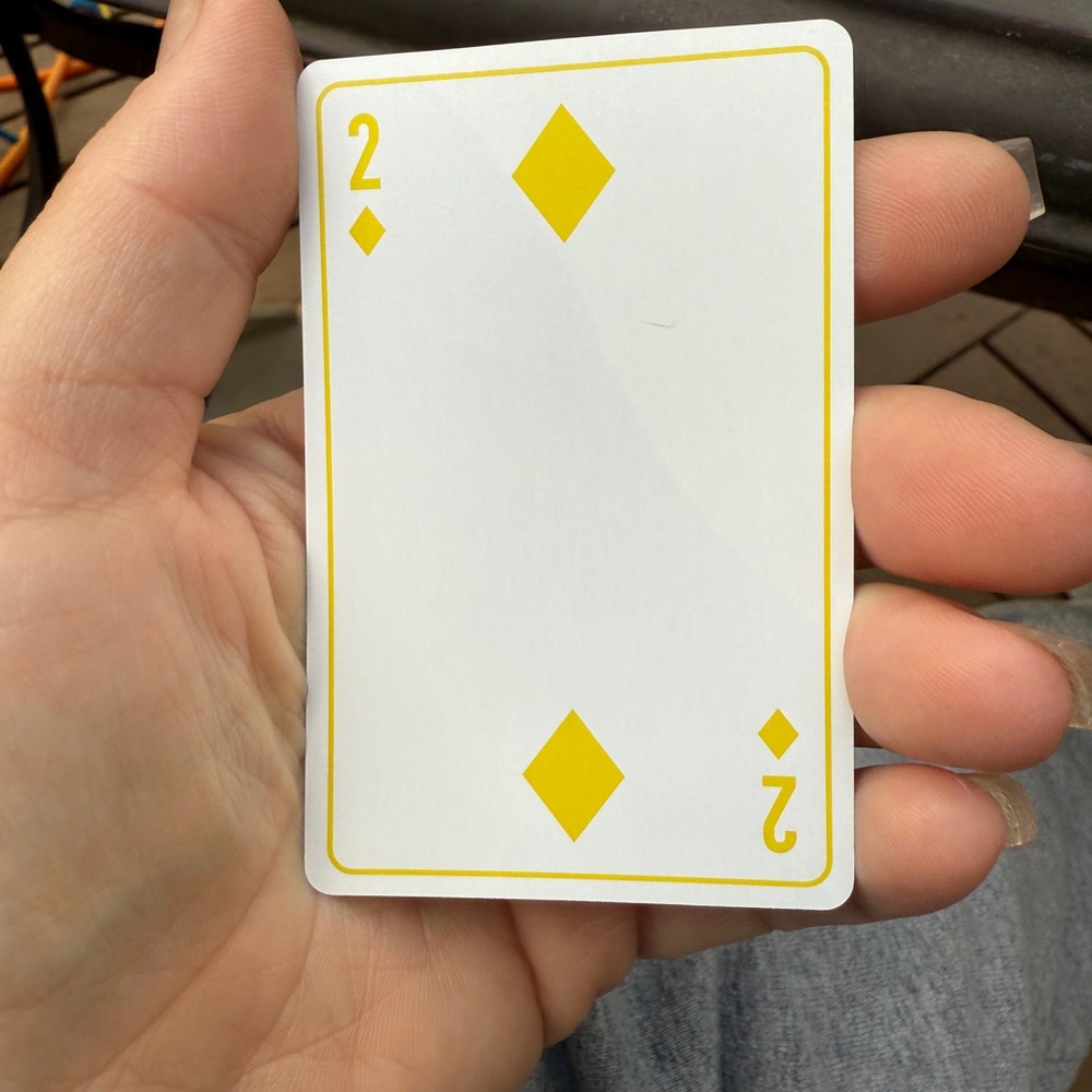 Dior Yellow two of Diamond Card